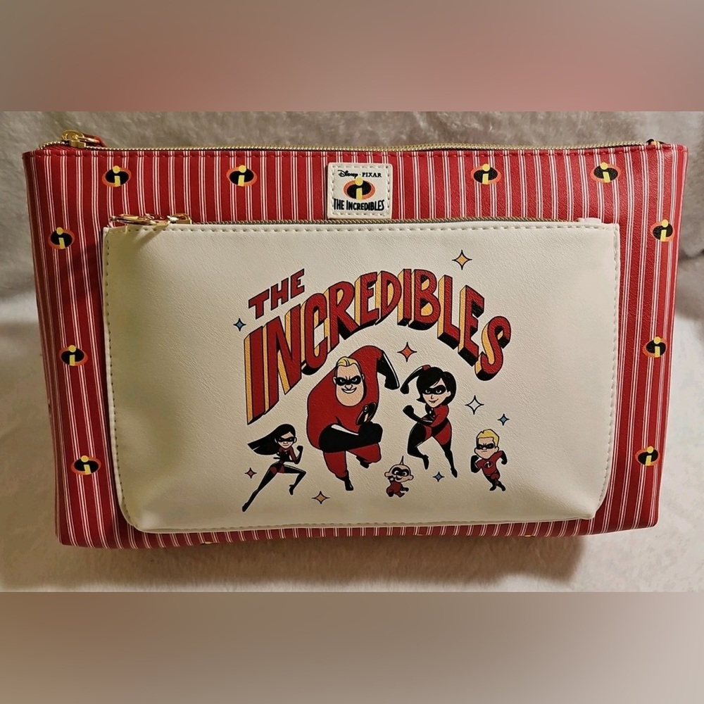 Disney Pixar The Incredibles Primark Travel Toiletry Bag Double Zipper NWT